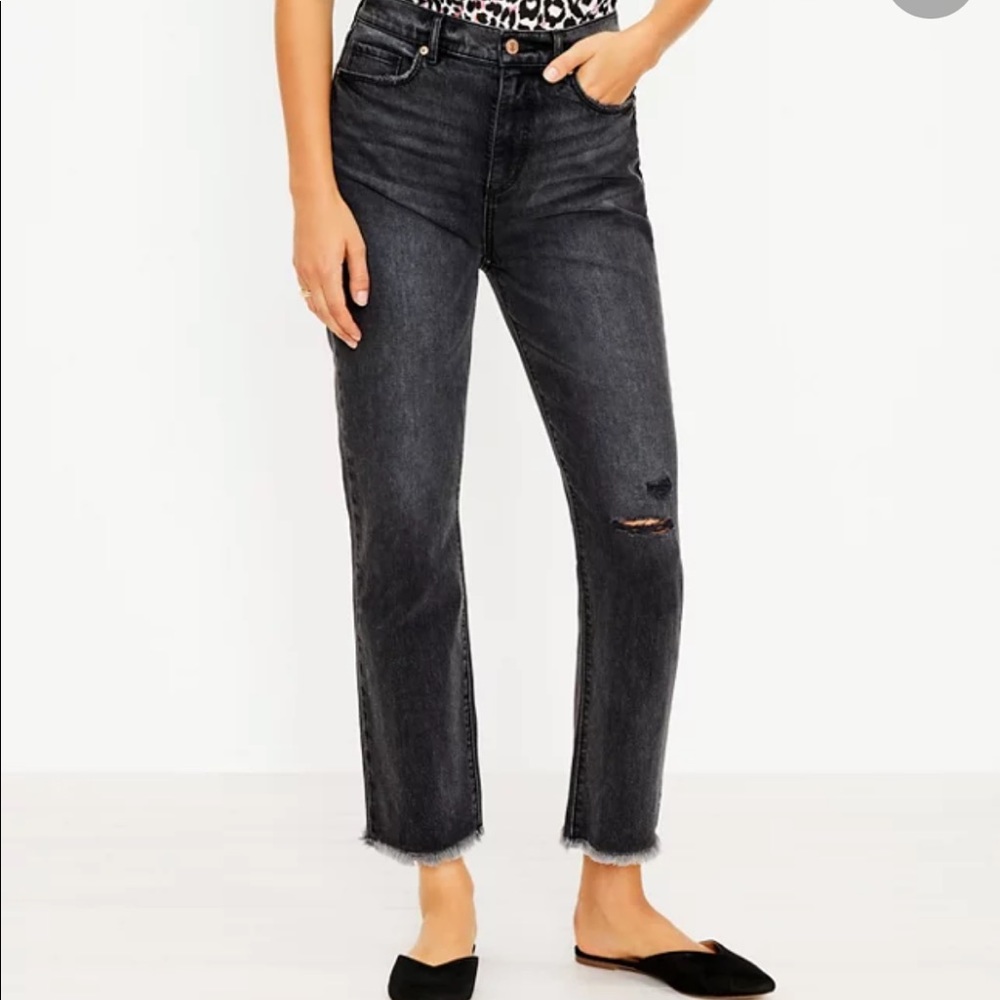 NWT LOFT | Straight Crop High Rise Denim